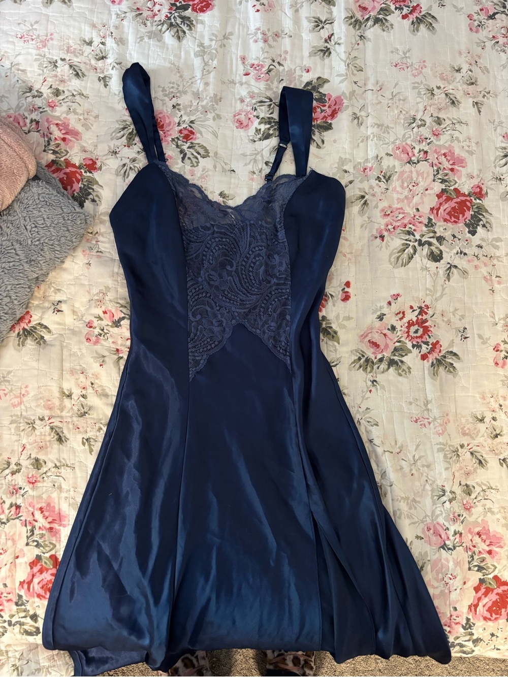 Victoria's Secret Navy Satin long nightgown